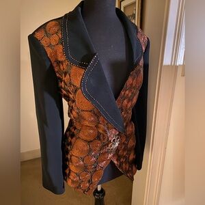 Ben Marc Black and Metallic Copper Women's Jacket